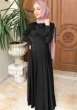 Árabe Dubai Árabe Oriente Medio Turquía Marruecos Ropa islámica Kaftan Abayas Vestido musulmán Negro