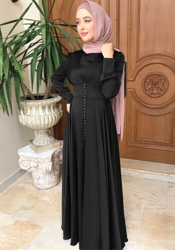 Arab Dubai Arab Middle East Turkey Morocco Islamic Clothing Kaftan Abayas Muslim Dress Black