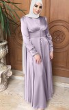 Árabe Dubai Árabe Oriente Medio Turquía Marruecos Ropa islámica Kaftan Abayas Vestido musulmán Púrpura