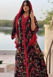 Árabe Dubai Árabe Oriente Medio Turquía Marruecos Ropa islámica Estampado Kaftan Abaya Vestido musulmán bordado