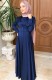 Arab Dubai Arab Middle East Turkey Morocco Islamic Clothing Kaftan Abayas Muslim Dress Blue