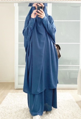 Árabe Dubai Árabe Médio Oriente Turquia Marrocos Vestuário islâmico Kaftan Abaya Vestido muçulmano de duas peças