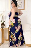 Summer Plus Size Straless Rompers Long Sundress