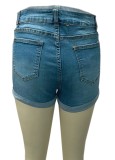 Summer Blue Regular Denim Shorts
