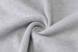 Autumn Sequin Grey Hooded Long Sleeve Jacket