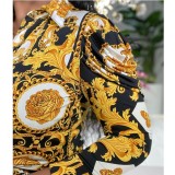 Conjunto de pantalón y blusa africana con estampado Autumn Enthic
