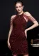 Summer red Sequins string shoulder midi elegant party deress