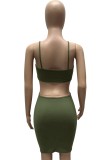 Summer Sexy Green Strap Hollow Out Bodycon Dress