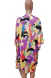 Summer Casual Multicolor Print light Outerwear