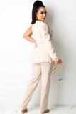 Autumn Casaul One long Sleeve With Chain Straps Blazer and Pant Set