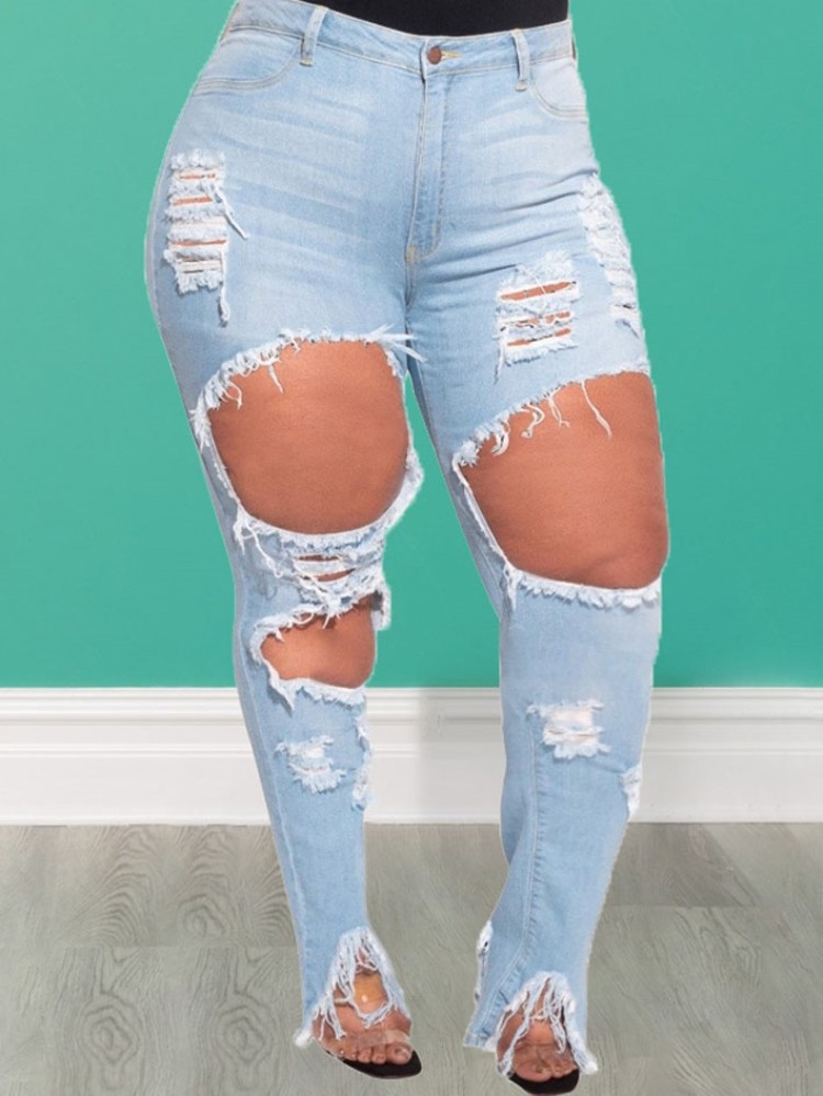 baggy ripped jeans plus size