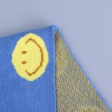 Autumn Blue Knit Smile Basic Strap Vest