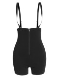 Sexy Black Straps Waist with zipper Faja Shapewear