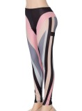 Summer Colorful Pink Black and White Stripe Pant