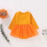 Baby Girl Autumn Pumpkin Tutu Party Dress