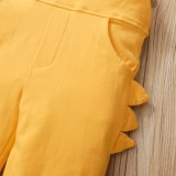 Baby Girl Autumn Yellow Suspender Pants