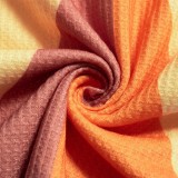 Autumn Multicolor Geommetric Long Sleeve Mini Bodycon Dress