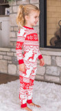 Christmas Print Family Two Piece Pants Pajama Set for Kids