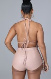 Summer Sexy Pink Tassel Bra and Matching Shorts Set