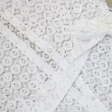 Fall Plus Size White Lace Long Coat