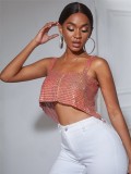 Fall Sexy Pink Sparkly Party Crop Top