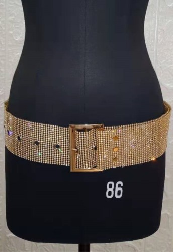 Cintura scintillante con perline d'oro formale