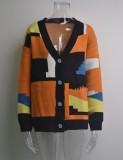 Fall Classic Contrast Color knitted Cardigan