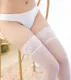 Sexy White Thigh High Transparent Nightclubs Stockings