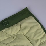 Winter Green Button Up Long Jacket