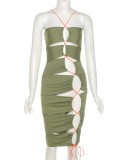 Summer Green Sexy Lace-Up Bodycon Party Dress