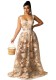 Summer Sexy Beige Floral Wide Strap Top and Maxi Skirt Set