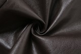 Fall Sexy Brown Tube Irregular Pu Leather Mini Dress