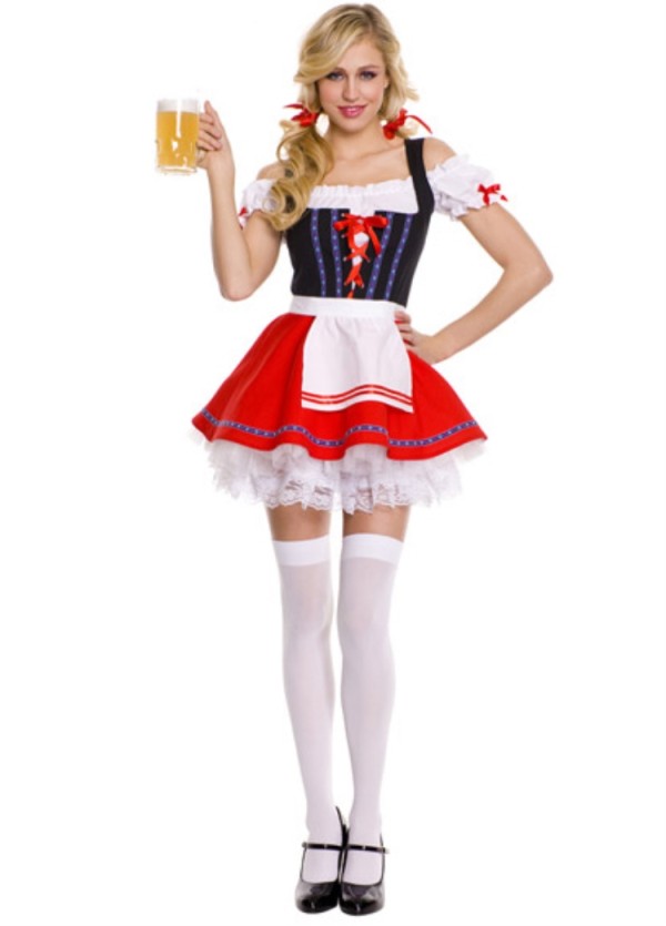 Sexy Carnival Halloween Party Beer Wench Waitress Girl Cosplay Costume
