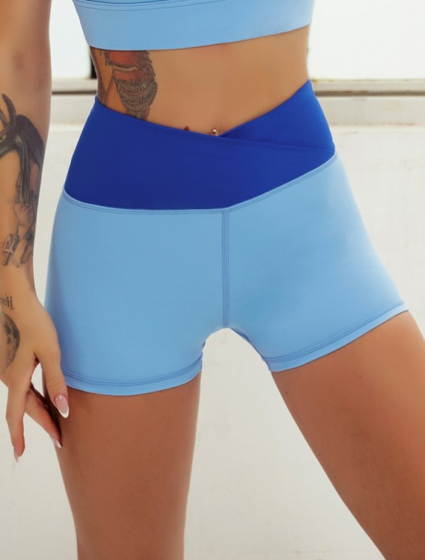 Sexy Colors Patchwork Gym Sports Fitness Yoga Shorts