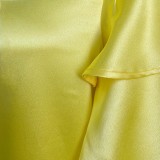 Winter Formal Yellow Puff Sleeve Knee Length Party Dress