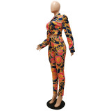 Autumn Enthic Print Africa Blouse and Pants Set