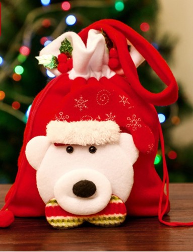 Christmas Cute Red Apple Candy Biscuit Gift Bag