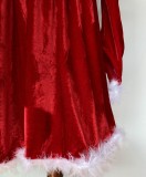 Red Santa Women 4 Piece Dress Set Christmas Costume