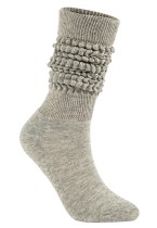 Winter Grey Knitting Stocking