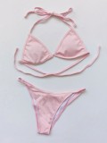 Pink 4 Piece Set Cover-Up Swimwear