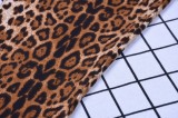 Autumn Leopard Print Bell Bottom High Waist Trousers