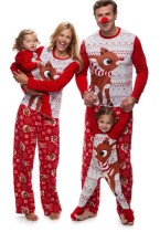 Winter Red Santa Print Sleeping Jumpsuit Christmas Family Baby Pijama Rompers
