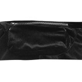 Fall Sexy Black Velvet Zipper Cutout Pocket Jumpsuit