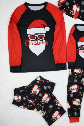Set pigiama per la mamma della famiglia di Natale con stampa di Babbo Natale invernale