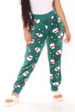 Winter Green Printed Christmas Sleeping Pajama Pants