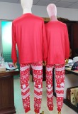 Two Piece Red Print Christmas Family Pajama - Daddy