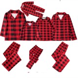 Winter Red Plaid Two Piece Family Baby Pajama Set