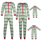 Winter Green Printed Family Daddy Pajama Onsie Jumpsuit