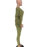 Winter Green Sweetheart Long Sleeves Knitting Jumpsuit