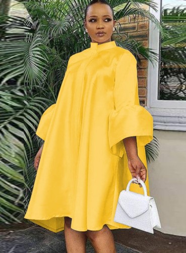 Whiter Yellow Formal Fit-and-flare Party Dress